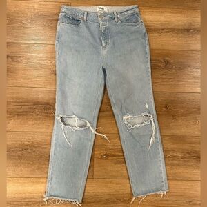 PAIGE Light Blue Distressed Jeans